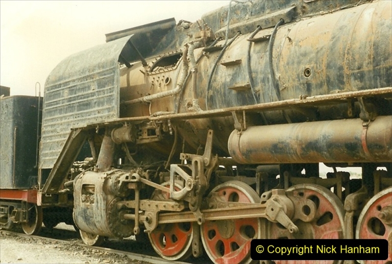 Pakistan and China 1996 June. (52) Zhongwei China Rail Depot. No more steam on the big hill. 052