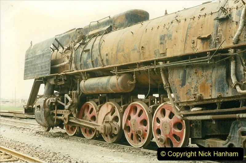 Pakistan and China 1996 June. (53) Zhongwei China Rail Depot. No more steam on the big hill. 053