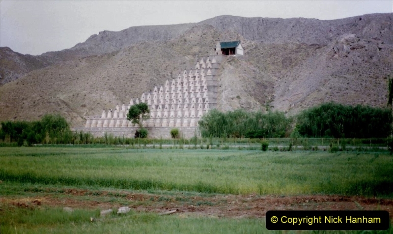 Pakistan and China 1996 June. (6) Visit to the 108 Pagodas at Quingtongxia.  006
