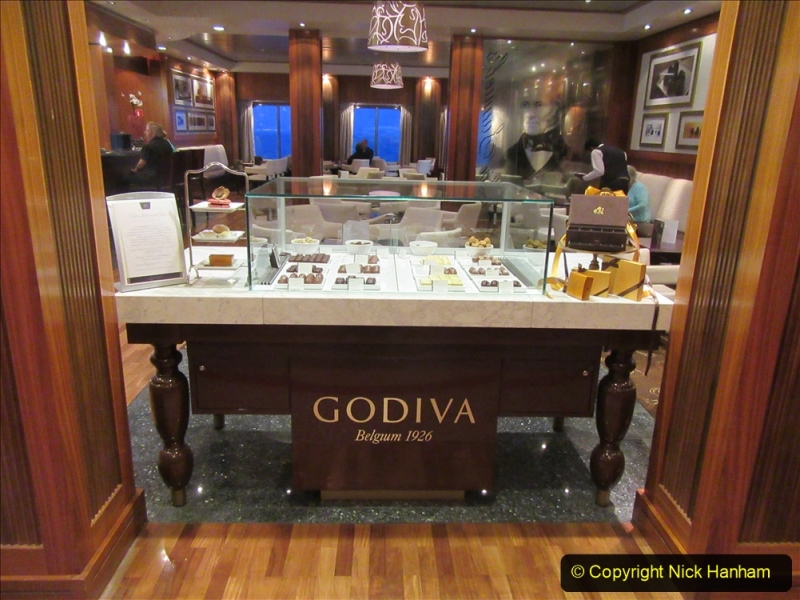 2019_11_03 to 17 Cunard's Queen Mary New York to Southampton @ first Literature Festival at Sea.  (100) Godiva Chocolates. 100