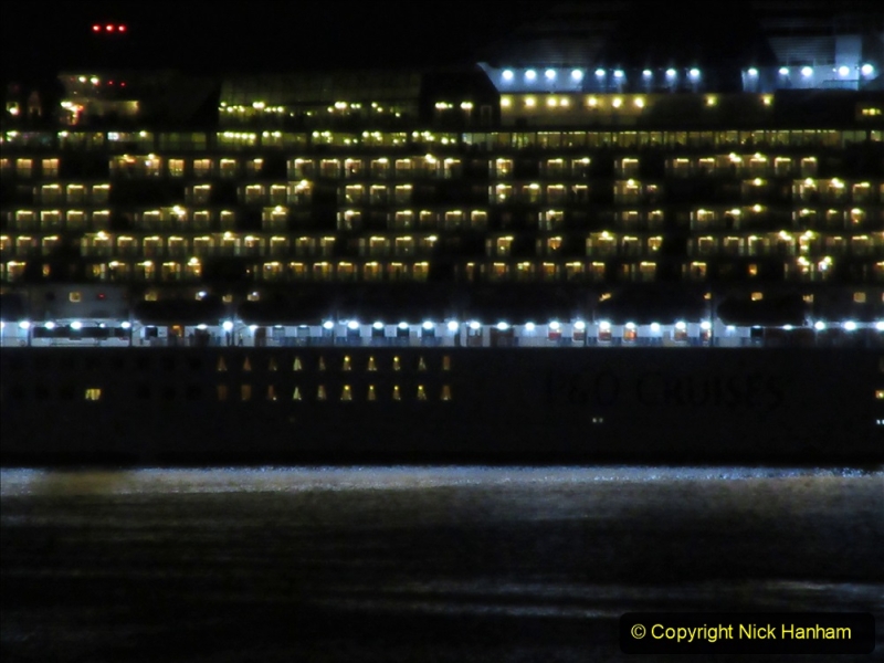 2019-11-03 to 17 Cunard's Queen Mary Southampton to New York. (149) P&O ship Ventura leaving harbour. 149