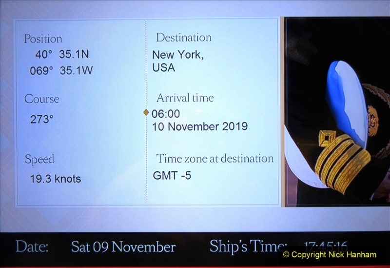 2019-11-03 to 17 Cunard's Queen Mary Southampton to New York. (263) Nearly at New York. 263