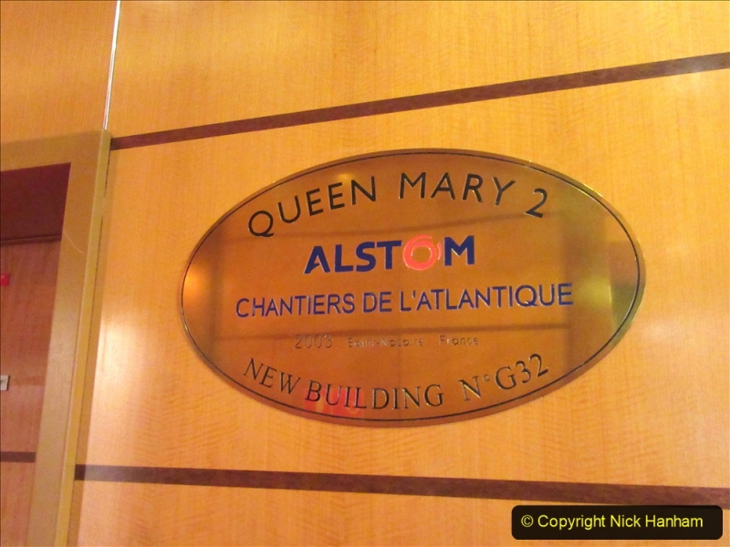 2019-11-03 to 17 Cunard's Queen Mary Southampton to New York. (41) Our ship. 041