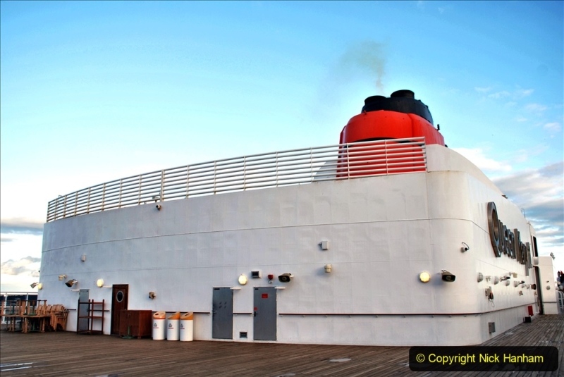 2019-11-03 to 17 Cunard's Queen Mary Southampton to New York. (98) Our ship. 098