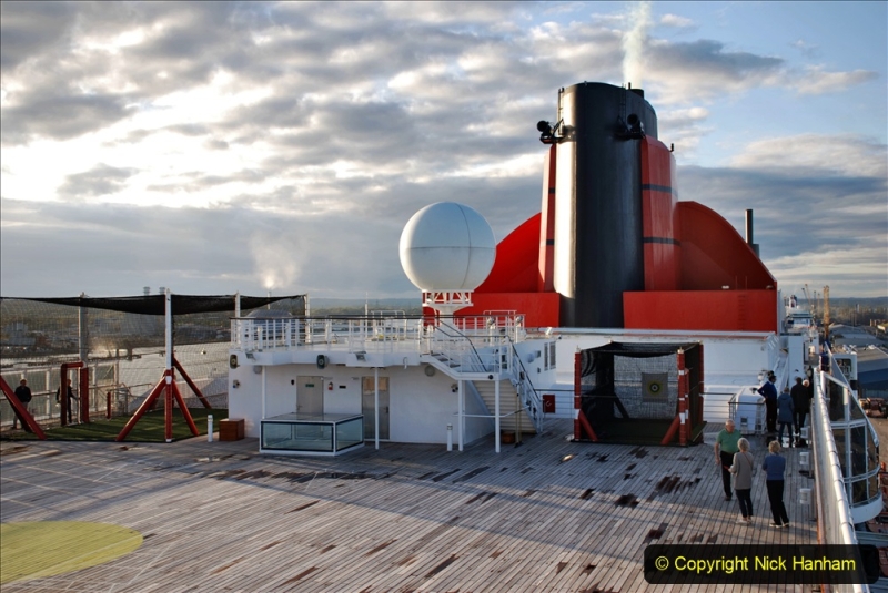 2019-11-03 to 17 Cunard's Queen Mary Southampton to New York. (99) Our ship. 099