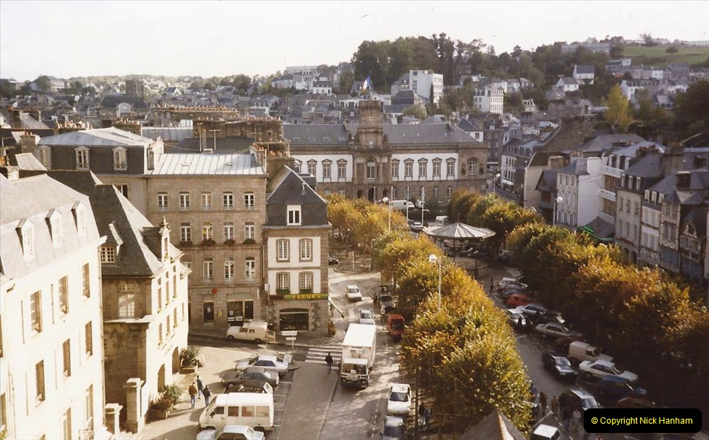 1990 October North West France. (14) Morlaix. On the railway viaduct. 14