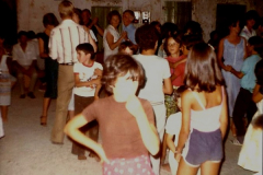 1980 Retrospective Corfu. (21) Evening meal and village visit.  21