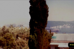 1980 Retrospective Corfu. (7) View from out hotel room. 07