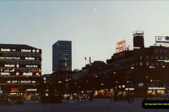 Denmark July 1983. (36) Copenhagen at night. 36