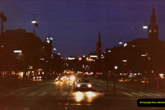 Denmark July 1983. (42) Copenhagen at night. 42