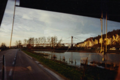 1990 Retrospective France North West and Paris, school visit. (35) Pont De Tancarville. 035
