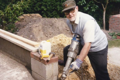 April 1990 Your Host alters the back garden. (21) Jack Hammer work.21