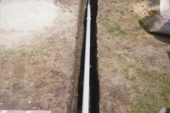 April 1990 Your Host alters the back garden. (46) Constructing drainage sumpe. 44
