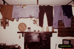 1984 Cumbria. (20) Our accommodation in Outhgill. Your Host's overalls drying after after doing a turn on the Keighley and Worth Valley Railway. 160351160
