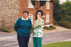 1988 At Great Snoring, Norfolk. Your Host's Wife and friend Gloria. (61)613419