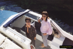 1989 A boat ride on the River Lee at Broxborne, Hertfordshire. (5)