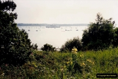 1993 Miscellaneous. (408) Evening Hill, Poole, Dorset with Brittany Ferries ship arriving.0412