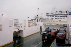 1995 Miscellaneous. (19) Your Host on the Sandbanks Ferry with the Barffleur passing on its way to Cherbourg.0518