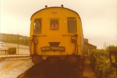 1976 June 01. Maiden Newton, Dorset. The Wessex Wonderes was an SR fund raising train. Your Host ran a saleas stand in the guards compartment.0015