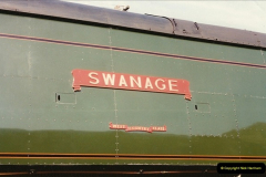 1993-03-19 34105 Swanage visits Swanage.  Your Host drove 34105 for a short distance and also acted as guard on some trains (12)1096
