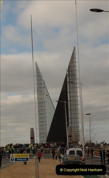 2012-02-25 Poole Twin Sails Bridge first day open to the public. (No Vehicles) (20)075