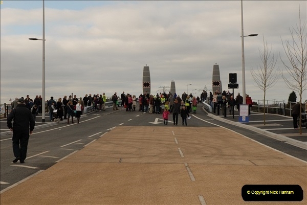 2012-02-25 Poole Twin Sails Bridge first day open to the public. (No Vehicles) (4)059