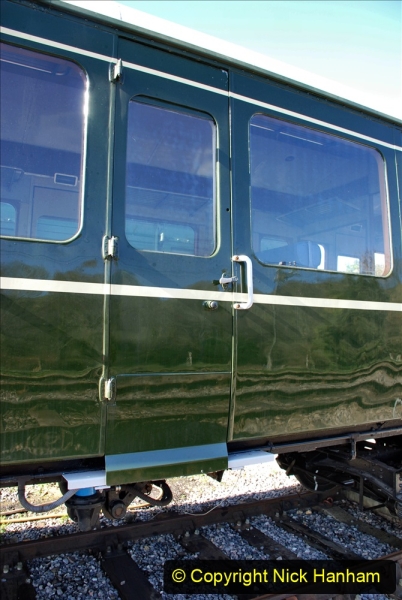 2020-03-16 The Swanage Railway. (12) The restored 3 car DMU back on the SR. Guard locking doors now fitted. 012