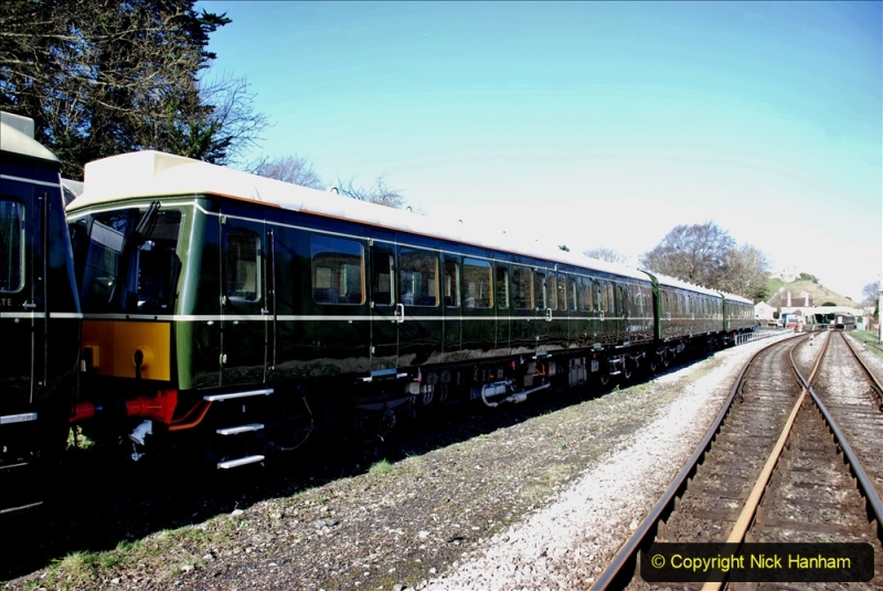 2020-03-16 The Swanage Railway. (7) The restored 3 car DMU back on the SR. 007