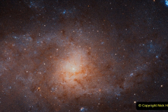 This gigantic image of the Triangulum Galaxy — also known as Messier 33 — is a composite of about 54 different pointings with Hubble’s Advanced Camera for Surveys. With a staggering size of 34 372 times 19 345 pixels, it is the second-largest image ever released by Hubble. It is only dwarfed by the image of the Andromeda Galaxy, released in 2015. The mosaic of the Triangulum Galaxy showcases the central region of the galaxy and its inner spiral arms. Millions of stars, hundreds of star clusters and bright nebulae are visible. This image is too large to be easily displayed at full resolution and is best appreciated using the zoom tool.