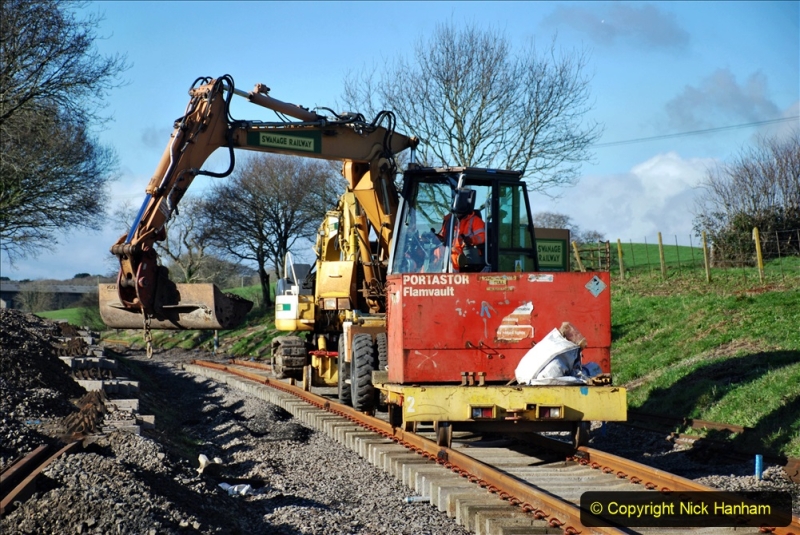 2020-01-17 Track renewal Cowpat Crossing to just past Dickers Crossing. (157) Drainage Work. 157