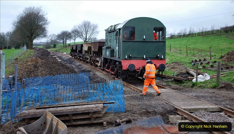 2020-01-24 Track renewall Cowpat Crossing to just past Dickers Crossing. (15) Ballast work. 015