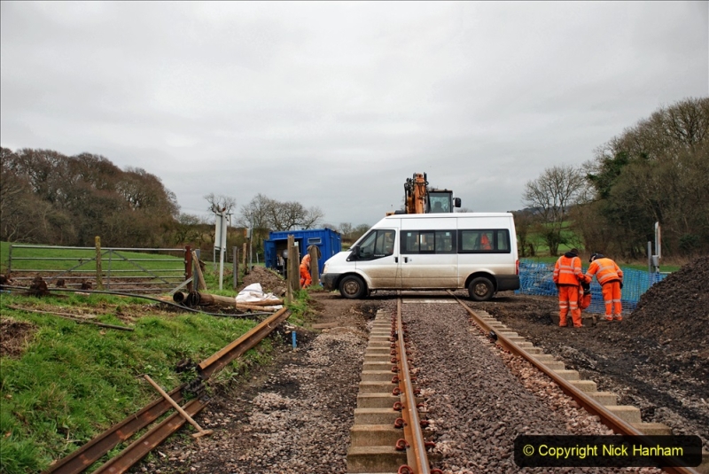 2020-01-24 Track renewall Cowpat Crossing to just past Dickers Crossing. (188) Ballast work. 188
