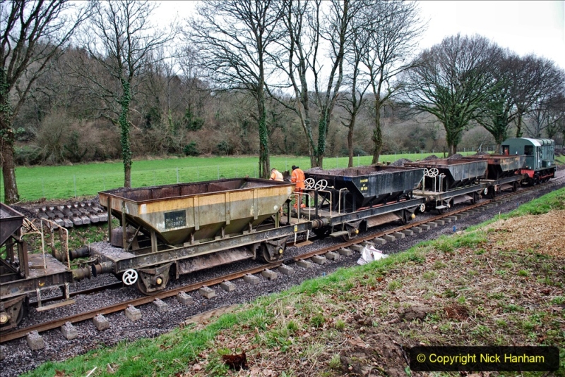 2020-01-24 Track renewall Cowpat Crossing to just past Dickers Crossing. (48) Ballast work. 048