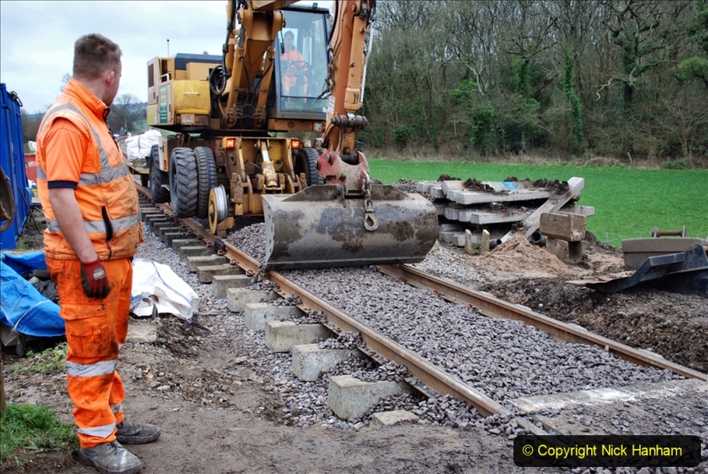 2020-01-24 Track renewall Cowpat Crossing to just past Dickers Crossing. (72) Ballast work. 072