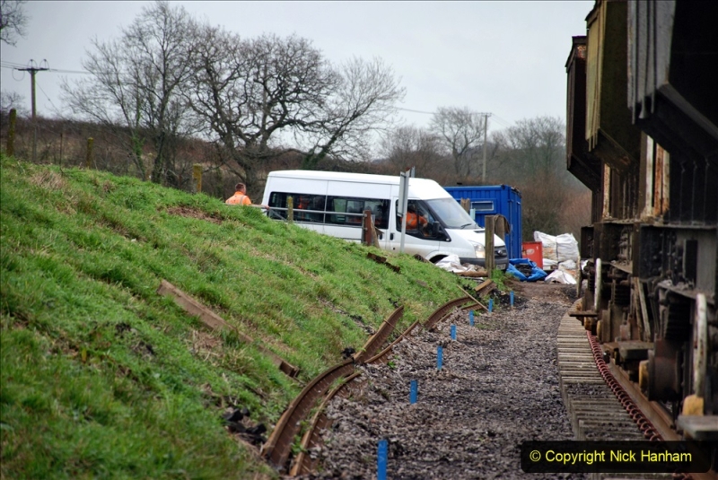 2020-01-24 Track renewall Cowpat Crossing to just past Dickers Crossing. (76) Ballast work. 076