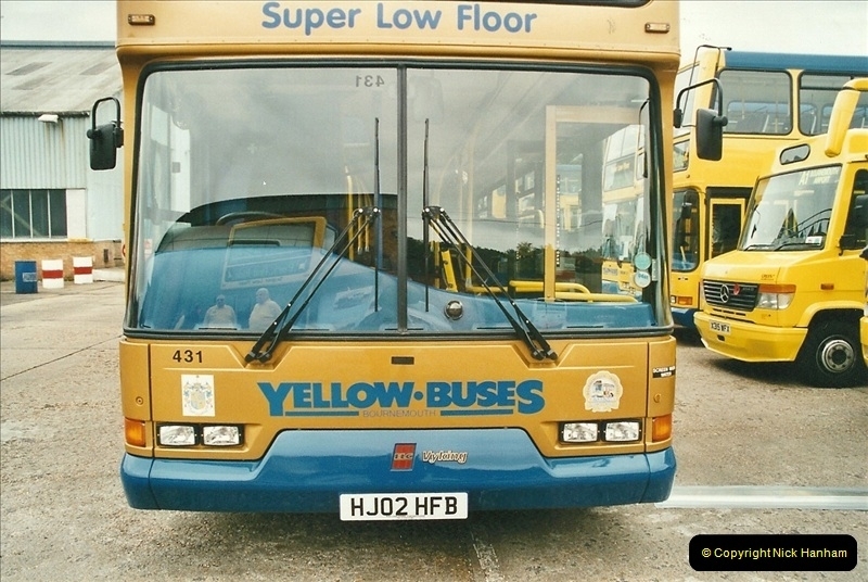 2002-06-30. 100 Years of Yellow Buses Open Day, Mallard Road Depot. Bournemouth, Dorset.    (26)041
