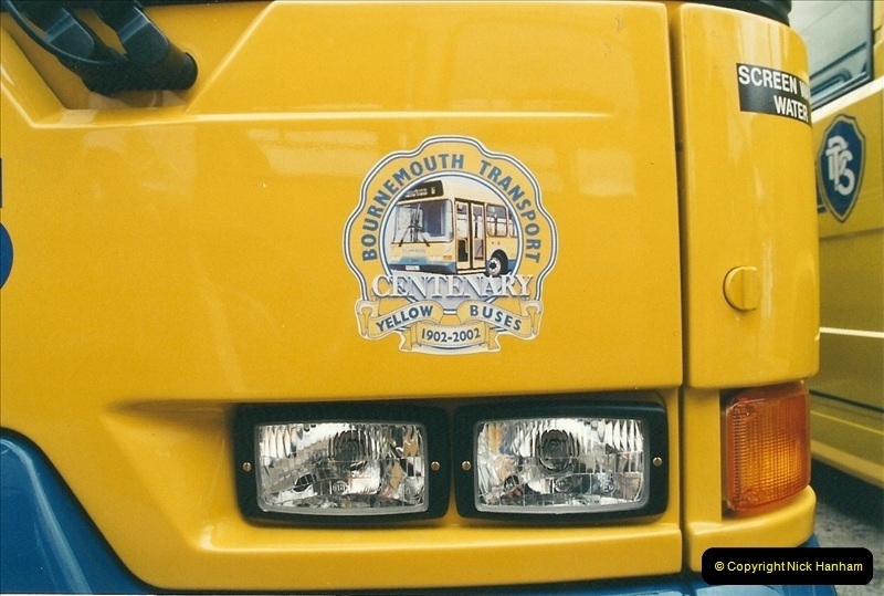 2002-06-30. 100 Years of Yellow Buses Open Day, Mallard Road Depot. Bournemouth, Dorset.    (36)051