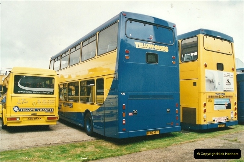 2002-06-30. 100 Years of Yellow Buses Open Day, Mallard Road Depot. Bournemouth, Dorset.    (38)053