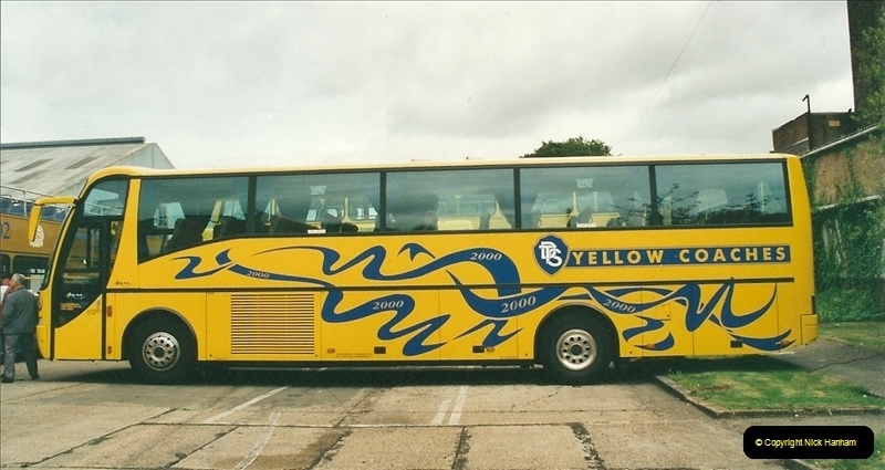 2002-06-30. 100 Years of Yellow Buses Open Day, Mallard Road Depot. Bournemouth, Dorset.    (41)056