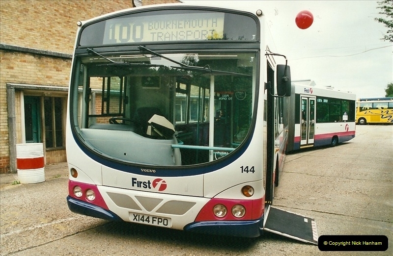 2002-06-30. 100 Years of Yellow Buses Open Day, Mallard Road Depot. Bournemouth, Dorset.    (43)058