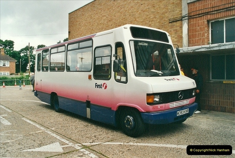 2002-06-30. 100 Years of Yellow Buses Open Day, Mallard Road Depot. Bournemouth, Dorset.    (70)085