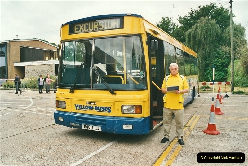2002-06-30. 100 Years of Yellow Buses Open Day, Mallard Road Depot. Bournemouth, Dorset.    (73)088