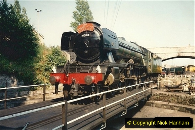 1994-07-18 to 22 Your Host spends a week driving Flying Scotsman.  (1) The Thames Clyde Express head board belongs to your Host. 021