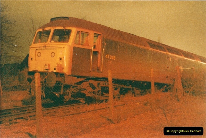 1985-12-11 47246 runs away from Bournemouth Depot. (2)301