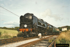 2001-09-08 SR Steam Gala. Your Host driving 41312 from the Mid Hants.  (13)1146