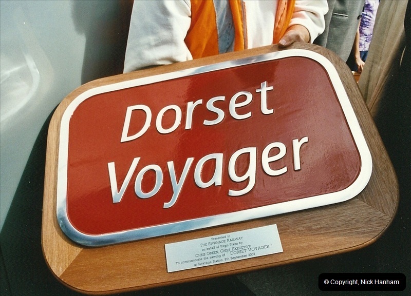 2002-09-08 Virgin Voyager named @ Swanage.  (26)113
