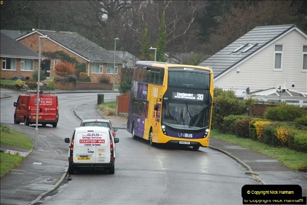 2018-04-09 First day of operation of the Route 20 by Wilts & Dorset.  (12)012