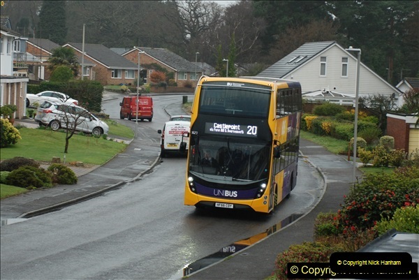 2018-04-09 First day of operation of the Route 20 by Wilts & Dorset.  (14)014