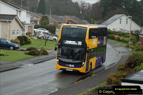 2018-04-09 First day of operation of the Route 20 by Wilts & Dorset.  (15)015
