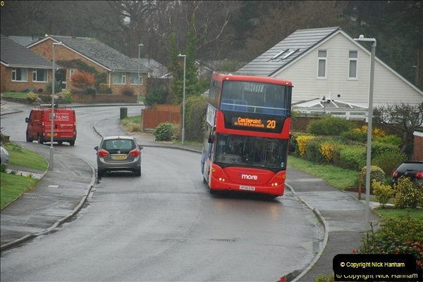 2018-04-09 First day of operation of the Route 20 by Wilts & Dorset.  (18)018